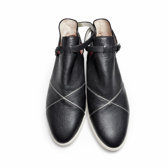 cocktail sneakers Shoes - Elegant Black Leather Women's Boots